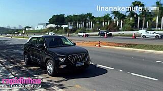 Lina Nakamura Fucks BBC Mechanic Raw Outdoors No Condom In Street