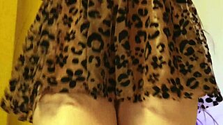 her skirt hides no panties exposing big puffy pussy lips and tight teen hole