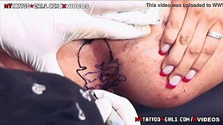 damn amina sky's taking that extreme asshole tattoo like a champ...