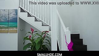 Tiny Latina Step Daughter Sadie Pop's Big Tits Bounce In Emotional Step Dad Destruction