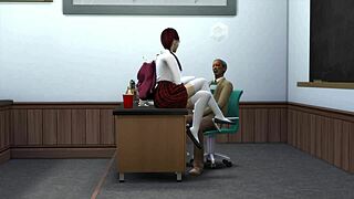 naughty student fucks teacher hard for top grades