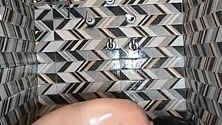 Cum In Mouth During Intense Bathroom Sex Session