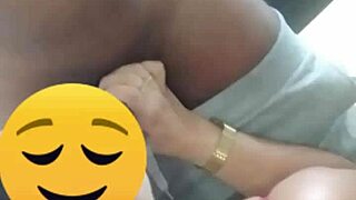 He couldn't resist her tasty blowjob savoring his huge cock in the garage before motel suite