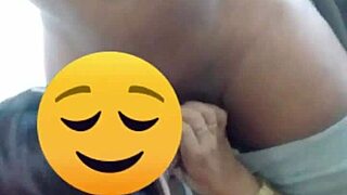 He couldn't resist her tasty blowjob savoring his huge cock in the garage before motel suite