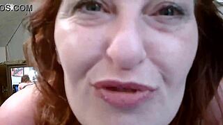 Thick Curvy Redhead Dawn Teases Big Natural Tits Ass Dirty Talk in Heels Miniskirt.