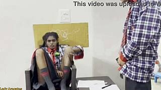 desi slim cutie gets fucked hard in wild threesome group