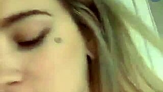 blonde teen with big tits goes topless on webcam shaking her huge ass