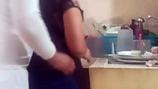 Specific wife begs neighbor not to fuck her tight wet pussy in kitchen before husband arrives