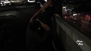 Miroslava's Pussy Licked by Stranger in Public Parking Lot