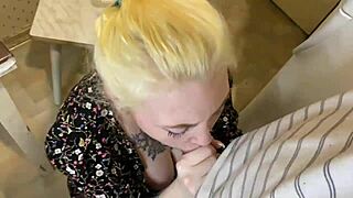 blonde teen skips homework to deepthroat homemade russian monster cock instead