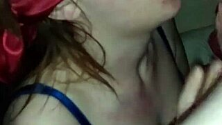 blindfolded girlfriend sucks old friend's cock secretly