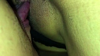 Skinny Latina Schoolgirl In Fishnet Stockings Gets Intense Vagina Lick On Bed