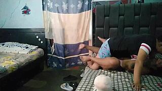 She Can't Wait For Me To Finish Ironing So She Surprises From Behind With Ass Lick And Suck