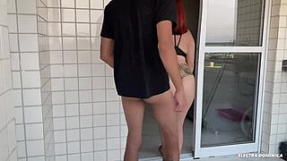 that brazilian latina's ass shaking in tight shorts all over the house drove me crazy voyeur style