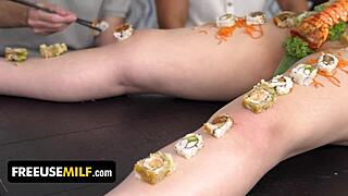 busty asian chef cooks while offering freeuse pussy and tits