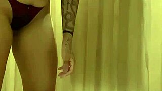 teen squats over public toilet squirting closeup with door wide open