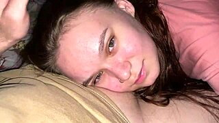 Bold late night stepdaughter pov blowjob delivers thick cream mask cumshot on face