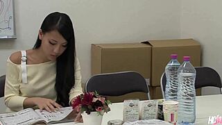 A slick oiled japanese babe ren azumi takes intense creampie banging from group