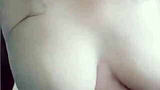 aurora estelar's hot videocall flashes big tits pussy to hunter on trip