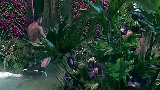 Batfuck Invades Poison Envy's Garden Orgy for Big Cock Creampie in Lingerie