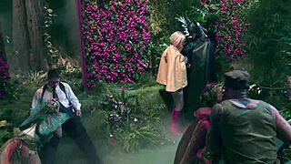 Batfuck Invades Poison Envy's Garden Orgy for Big Cock Creampie in Lingerie