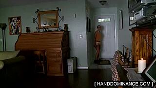 blondie strokes off her stepdad's huge cock