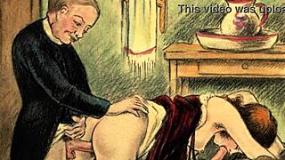 vintage erotic scenes unfold in antique style