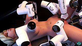 Mercy Cums Explosively Knocked Up by AI Dom!
