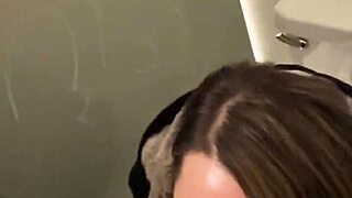 caught anal fucking wife in restroom kept pounding