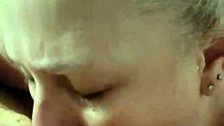 that slutty wife gives her husband a deep blowjob