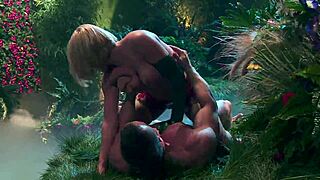 Batfuck Invades Poison Envy's Garden Orgy for Big Cock Creampie in Lingerie