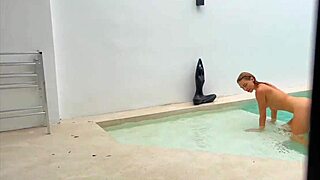 being poolboy means banging this skinny college gf bent over poolside