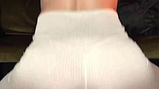 i tried dry humping her narrow yoga ass an then came all over those tight pants oops