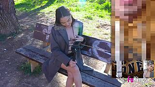 hey allison sweet hunts cock from followers while flashing tits on street