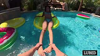 Laynee James Drips Poolside Before Monster Cock Fills Pussy