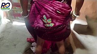 Desi sister-in-law bends over in lap for raw doggy pounding on the ranch.