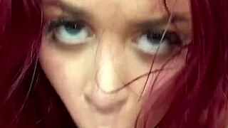 wow redhead british gymnast gags on daddy's cock then rides to shaking orgasms pov
