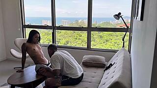Babe slept sheetless, I fucked her hard without mercy