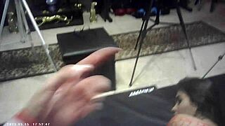 wanna see backstage how glasses half-asian babe's big tits bounce hard? 