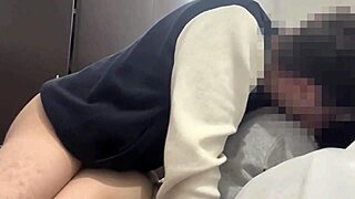 skinny horny 18yo rides cock non stop in dorm bending over for doggy then cowgirl ass shake