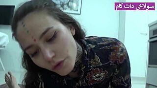 iranian babe sucks boyfriend hard then rides for hot homemade sex