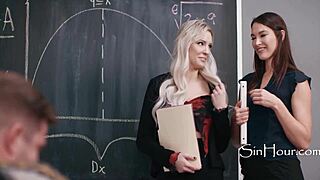 Desperate? Let Dyke Teachers Katrina Colt and Kenzie Taylor Drain Your Cock!
