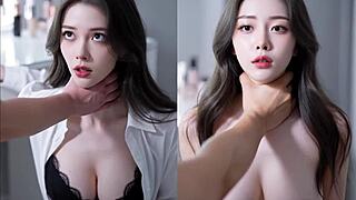 AI-Generated Korean Solo SFW Vs NSFW Failgrace