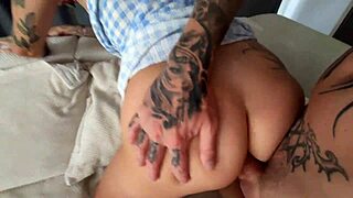 Tight latina ass takes first huge cock anal
