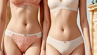 feeling so drawn to these cute lesbians slipping out of underwear