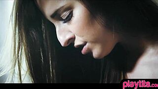 blondefolded teen slut craves femdom fucking from bound brunette domme