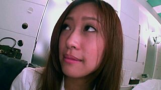 Cute Japanese Student! First Uncensored JAV Doggystyle Creampie Fuck Fest