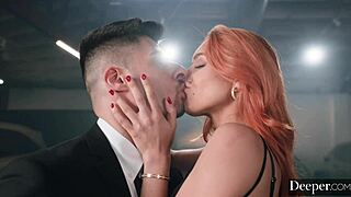 gorgeous 18+ redhead dragon rides client deep in nasty lesson fuck