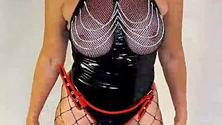 yo this big black strapon's ready to peg your tight hole hard huh?