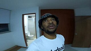 Street slut grabs my throbbing cock in her bathroom for rough pounding